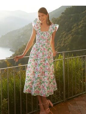 Hill House Home Ellie Nap Dress in Pink Roses XS